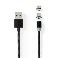 Nedis USB 2.0 kabel USB-A / USB micro-B male / USB-C male - thumbnail