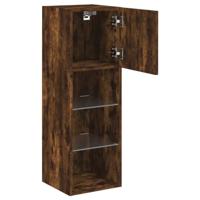 Tv-meubel LED-verlichting 30,5x30x90 cm gerookt eikenkleurig - thumbnail