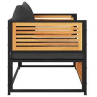 Tuinstoel met kussens massief acaciahout - thumbnail