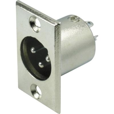 Kash 55001 XLR-connector Flensstekker Aantal polen: 3 Zilver 1 stuk(s)