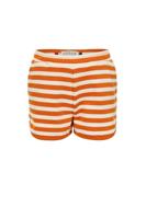 LOOXS Little Zomer sweat short meisjes gestreept - oranje - thumbnail