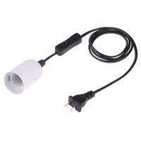 E27 Wire Cap schakelaar lamp houder kroonluchter stopcontact met 1.5 m verlengkabel US plug (wit) - thumbnail