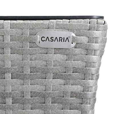 Polyrotan Balkonbak Set van 2 kleur Grijs