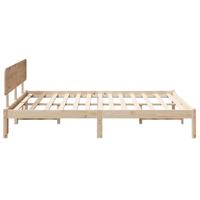 Bedframe met hoofdeinde Naturel 160 x 200 cm Massief grenenhout - thumbnail