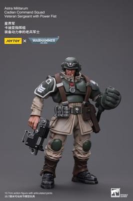 Warhammer 40k Action Figure 1/18 Astra Militarum Cadian Command Squad Veteran Sergeant with Power Fist 12 cm - thumbnail