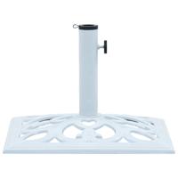 VidaXL Parasolvoet 12 kg 49 cm gietijzer wit - thumbnail