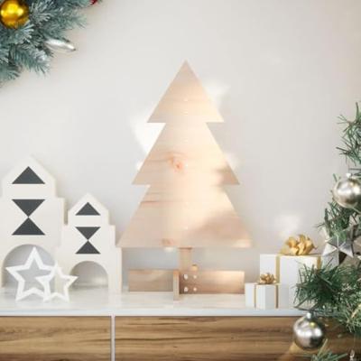 VidaXL Kerstdecoratie kerstboom 60 cm massief grenenhout VidaXL Kerstdecoratie kerstboom 60 cm massief grenenhout