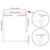 Rolgordijn verduisterend 110x175 cm stofbreedte 105,7 cm - thumbnail