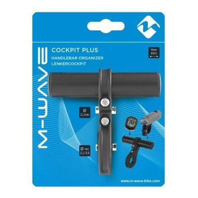 M-Wave Stuurhouder handlebar organizer koplamp/fietscomputer 22,2 mm zwart