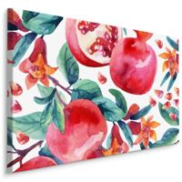 Schilderij - granaatappels in waterverf, print op canvas, premium print - thumbnail