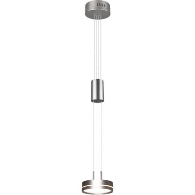 LED Hanglamp Dimbaar - Warm Wit 3000K - Mat Nikkel - Aluminium