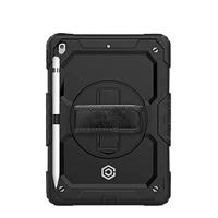 Casecentive Handstrap Pro Hardcase met handvat iPad 10.2 2021 (2019 / 2020) zwart - thumbnail