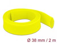Delock Gevlochten slang rekbaar 2 m x 38 mm geel - thumbnail