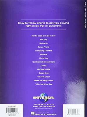 Hal Leonard Billie Eilish - Really Easy Guitar Series 14 Songs with Chords, Lyrics & Basic Tab