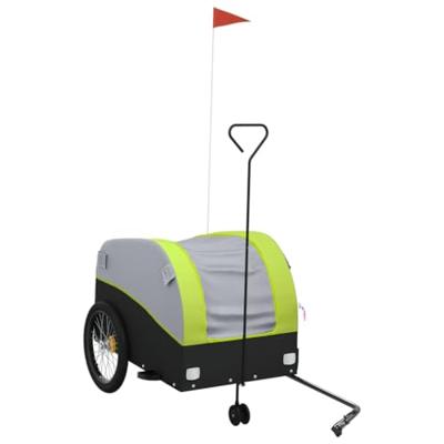 Fietstrailer 45 kg ijzer zwart en groen - thumbnail