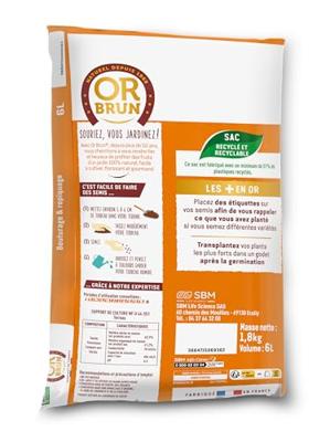 Potgrond OR BRUN 6 L