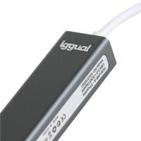 Hub USB iggual IGG319260 Nero Grigio - thumbnail