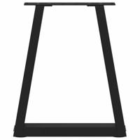 Eettafelpoten 2 st V-vormig 38x(42-43,3) cm staal zwart - thumbnail