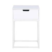 Bendt Nachtkastje 'Nathan' met 1 lade, kleur Wit - thumbnail