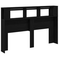 LED Hoofdbord Zwart eiken 160 x 18,5 x 103,5 cm Bewerkt hout - thumbnail