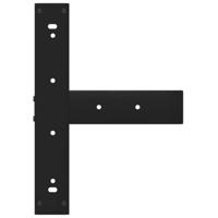 Bartafelpoten 2 st T-vormig 40x35x(100-101) cm staal zwart - thumbnail