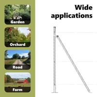 VidaXL Hek met paal zilver 1,6 x 10 m staal - thumbnail