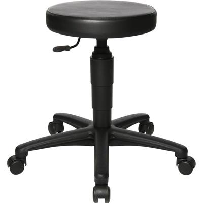 Topstar kruk Tec 70, zonder voetring, met wieltjes, zwart Topstar kruk Tec 70, zonder voetring, met wieltjes, zwart