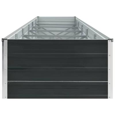 Plantenbak verhoogd 480x80x45 cm gegalvaniseerd staal antraciet - thumbnail
