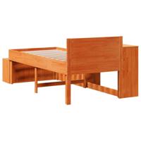Bedframe zonder matras massief grenenhout wasbruin 75x190 cm - thumbnail
