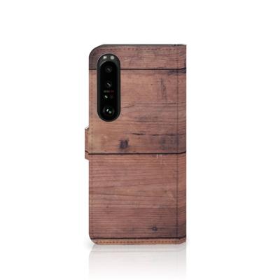 Sony Xperia 1 IV | Book Style Case | Old Wood