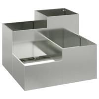 VidaXL Tuin bloempot zilver 100 x 100 x 60 cm gegalvaniseerd staal - thumbnail