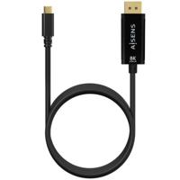 AISENS - A109-0688 - USB-C naar DisplayPort 8K @60Hz, USB-C/M-DP/M, zwart 0,8M - thumbnail