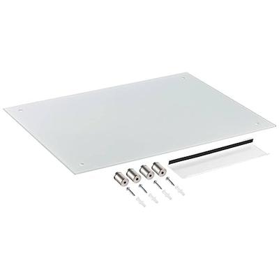 SpeaKa Professional Glazen magneetbord SP-BWM-200 (b x h) 600 mm x 450 mm Wit Glad Incl. opbergbakje