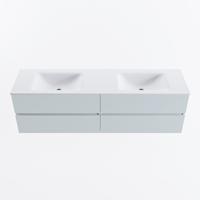 MONDIAZ VICA 170cm badmeubel onderkast Clay 4 lades. Wastafel CLOUD dubbel 2 kraangaten, kleur Talc. - thumbnail