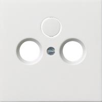 Gira F100 afdekplaat tv CAI zuiverwit glanzend - thumbnail