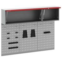 VidaXL Gereedschapskast set met plank 5 pcs rood gepoedercoat staal - thumbnail