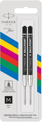 Balpenvulling Parker Economic medium zwart blister à 2 stuks