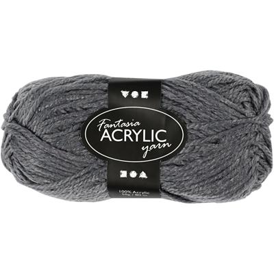Creativ Company Acrylgaren, grijs, 50gr, 80m