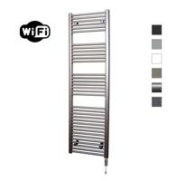 Elektrische Radiator Sanicare HWV Met Wifi 172x60 cm Inox Look 1127W Met Thermostaat Chroom Rechtsonder Sanicare - thumbnail
