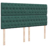 Boxspring met matras fluweel donkergroen 180x200 cm - thumbnail