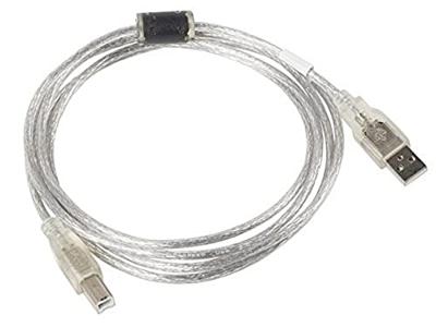 Lanberg CA-USBA-12CC-0018-TR USB-kabel USB 2.0 1,8 m USB B Transparant