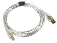 Lanberg CA-USBA-12CC-0018-TR USB-kabel USB 2.0 1,8 m USB B Transparant - thumbnail