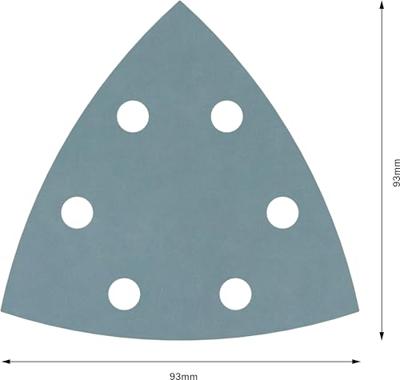 Bosch Accessories Best for Stone 2608605200 Deltaschuurpapier Met klittenband, Geperforeerd Korrelgrootte (num) 1200 Hoekmaat 93 mm 5 stuk(s) - thumbnail