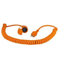 AS Schwabe 70413 Stroom Verlengkabel 16 A Oranje 5 m H07BQ-F 3G 1,5 mm² Spiraalkabel - thumbnail