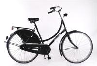 Aldo 28 inch omafiets classic 50cm zwart rvs velg - thumbnail