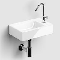Fonteinset Clou InBe Rechthoek 36x24.5x9cm Keramiek Glans Wit Toiletkraan Sifon Plug - thumbnail