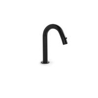 Fonteinkraan Hotbath Cobber 1-knop gebogen 19.3 cm Rond Geborsteld Zwart PVD - thumbnail