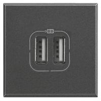 Legrand HS4287C2 USB-stopcontact Axolute Antraciet 1 stuk(s) - thumbnail