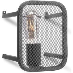 Wandlamp Weave 15/15/20cm, Zwart, Muurlamp gemaakt van metaal, geschikt voor E27 LED lichtbron, wandlamp geschikt voor woonkamer, slaapkamer