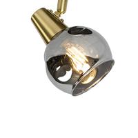 QAZQA Art Deco spot goud met smoke glas - Vidro - thumbnail